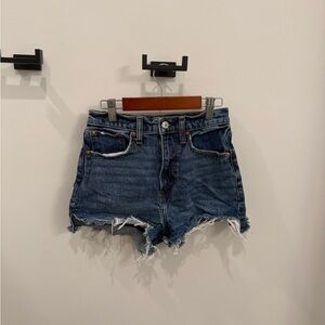 Abercrombie & Fitch Blue Distressed Jean Shorts